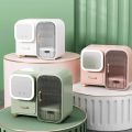 Makeup Organizer Storage Box With Mirror, Skincare Cosmetic Organizer Large. 
