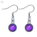 Mood Earrings, Color Changing Earrings ,Round Dangle Drop Dress up French Temperature Opal Earrings Drop Earrings for Birthday, Women. 