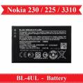 Nokia 230/225/3310 Replacement Battery Premium Quality BL-4UL 1200mAh BL4UL For Nokia 230 / 225 / 3310. 
