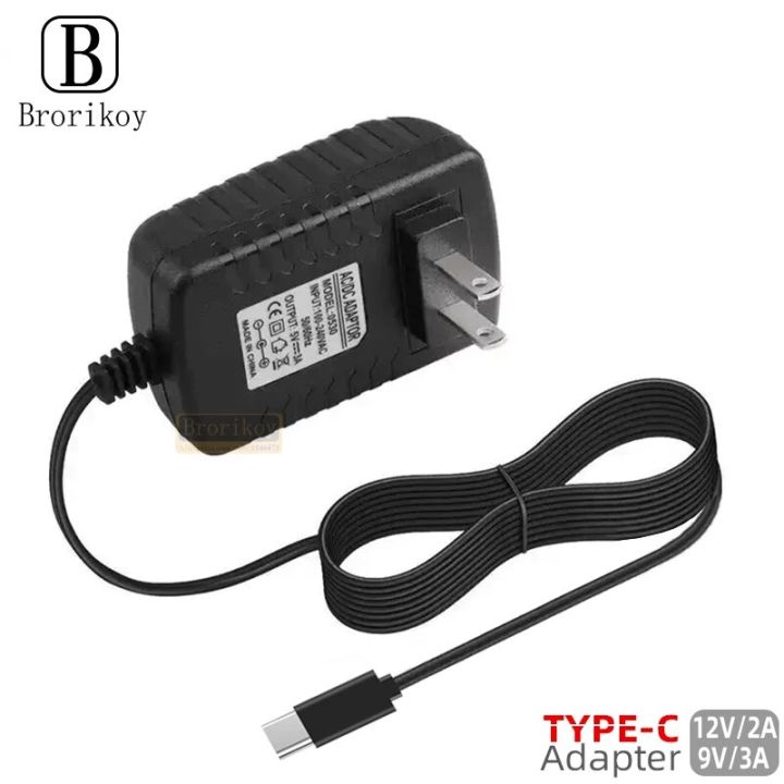 9V 3A Type-C USB AC DC 12V 2A Wall Charger Adapter Power Supply Cord For Raspberry Pi 4 Model B Power Plug Adapter Cable EU Plug