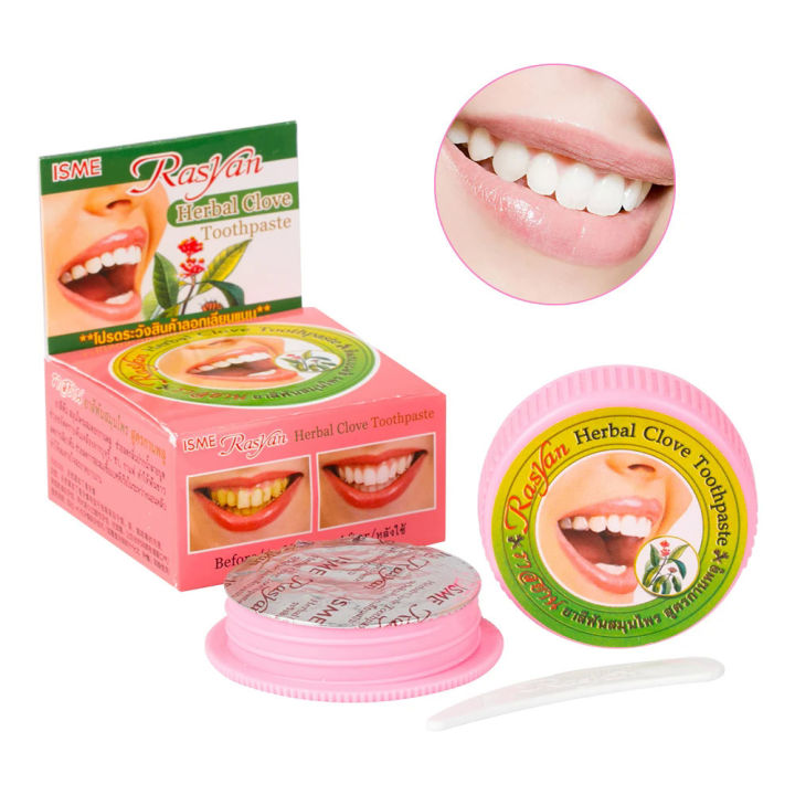 Natural Clove Thailand Toothpaste Tooth Whitening Powder Remove Stain Allergic White Tooth Paste