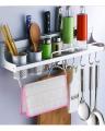 Aluminium Multi functional Wall Hanging Tools, Storage Stand Kitchen Utensils, Wall Mounted Kitchen Organizer Rack. 