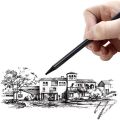 Set of 6 - Soft Medium and Hard Drawing Woodless Charcoal Pencils for Sketching, Shading, Beginners & Journaling - Black Charcoal Pencil for Drawing, Writing, Shading, Coloring, Soft Pencil No Wood, Gift for Artist, Hobbyist, Beginner. 