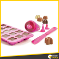 Silicone Chocolate Mold Kit with Silicone Piping Bottle Three Nozzles and Spatula. 