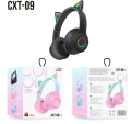 Tiktok Girl Cat wireless Headphones Bluetooth - Bluetooth Headphone - Cat Wireless Headphones Bluetooth Over-Ear Headset with Cute Cat Ears - Cat Ear LED Light Up Wireless Bluetooth Headphones. 