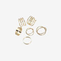 Simple 6 pecs Gold Creative Girls Rings Finger Nail Ring Sterling Personality Nail Art Jewelry Gift. 