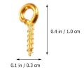 Golden Eye-Screw Hooks Small Hoop Pegs for Resin Keychain Crafts - Mini Eye Pins Screw Clamp Hooks for Making DIY Jewelry Accessories. 