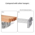 Pant Hangers,Skirt Hangers with Clips Space Saving,Adjustable Clips Hangers Clothes Hangers for Pants. 