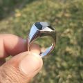 Buy Mens Square Black Stone Ring, Mens Silver Black Geometric Ring Mens Fashion, Rectangular Party Ring For Mens.. 