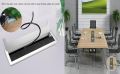Aluminium Cable Hole Cover Desk Computer Wire Cable Tidy Outlet Square Cable Outlet for Management of Office & Computer Desk Wires, Available in 3 Sizes(Small, Medium, Large). 