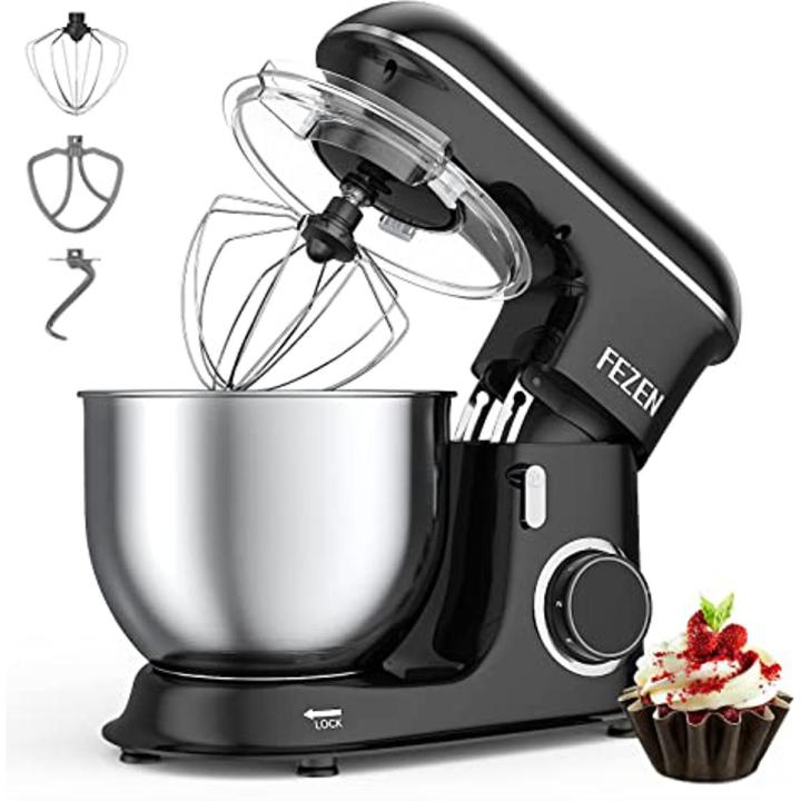 Imported professional dough mixer Fezen Stand Mixer,7. LITER 1500W 6-Speed Electric Tilt-Head Food Mixer, Kitchen Mixer with Dishwasher-Safe Dough Hook, Flat Beater, Wire Whip for Home