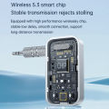 Wireless Speaker Converter Wireless Bluetooth Audio Adapter with Built-in Mic for Low Latency Hifi Sound 2-in-1 Receiver Compatible with 3.5mm Interface Southeast Asian Buyers' for Wired. 