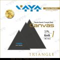 Maya Traders 1 Piece Of 6 Inches 100% Cotton Primed Stretched Triangle Shaped Black Canvas Board For Acrylic & Oil Painting - Black. 