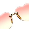 New Heart Rimless Sunglasses Ocean Lenses UV 400 Protection Cute Children/Adult Sunglasses Outdoor Travel Eyewear for Girls Boy. 