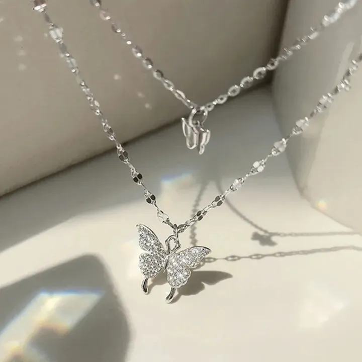 Shiny%20Double%20Chain%20Butterfly%20Necklace%20for%20Girls%20Exquisite%20Double%20Clavicle%20Chain%20Necklace%20for%20Women%20Crystal%20Elegant%20Wedding%20Jewelry%20Gifts%20-%20Image%204