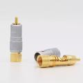 1Pair/2pcs RCA Plug 24K glod plated - Nakamichi. 