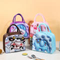Thickened Lunch bag Portable Large capacity 3D Cartoon  print Insulated lunch box Handheld Thermal insulated Cartoon pattern lunch bag for School Picnic Outdoor Kids Food storage. 