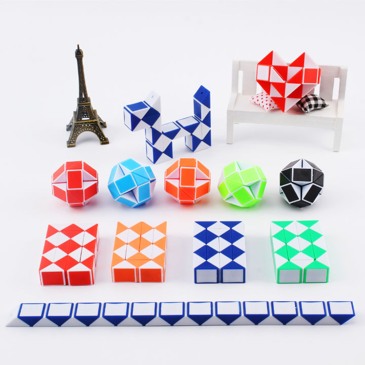 Cross-border Magic Ruler 24 Segment Folding Long Rubik's Cube Magic Snake Small Magic Ruler Children's Educational Toys Factory Wholesale