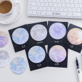 Korean stationery creative planet series sticky notes round tear-off notes small book office notes N times stickers. 