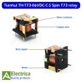 1 pcs Best Quality Tianhui TH-T73-06VDC-C-S 5pin T73 Relay by Electrica. 