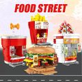 Sembo City Street View Hamburgers Ice Cream Shop House Buildings Blocks Friends Food Store Truck Bricks Toys For Children S. 