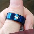 Multicolors Metal Superman Logo Ring For Men And Boys(Unisex). 