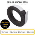 1 Meter Rubber Magnet 10*1 20*1 30*1 Self Adhesive Flexible Refrigerator Magnetic Strip Tape Width 10/20/30mm. 