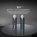 Black Q2 Microphone Dynamic Preamplifier 28Db Gain Dynamic Mic Amplifier 48V Metal Structure Q-2 for Live. 