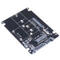 M.2 NGFF or MSATA to SATA 3.0 Adapter USB 3.0 to 2.5 SATA Hard Disk 2 in 1 Converter Reader Card with Cable for PC Laptop. 