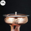 Copper Serving Handi | Shahi Copper Handi Serving Dish | Hammered Design with Steel Outer Layer – Available in Different Sizes, Real Copper Pot for Serving, Premium Tableware for Special Occasions" | Shahi  Dish. 