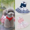 Pink Satin Bowknot Sweety Princess Frock Dress Dog Clothes for Small Dogs Dress Spring Summer Puppy Small Dog Princess Dog. 