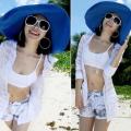 Hawaiian Style Summer Hat Solid Color Straw Sun Cap UPF 50 Straw Hat For Women Roll Up Floppy Hat For Summer Women's Wide Brim Sun Hat. 