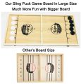 Sling puck board Pucket Game Board Wooden Desktop Hockey Game Fast Sling Puck Game for Kids and Adults. 
