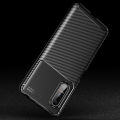 For Sony Xperia 5 II Case Soft Back Cover Anti-knock TPU Bumper Carbon Fiber Phone Case. 