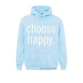 Choose Happy Positive Message Pullover Women's Sweatshirts 3D Style Long Sleeve Hoodies Graphic Hoods. 