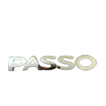 PACK OF 1 TOYOTA PASSO MONOGRAM PLASTIC CHROME EMBLEM. 