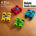 Push and Go Friction Powered 360 Rotating Double Sided Flip 4 Wheel Stunt Car Toy For Kids Boys Girls 360 Rotate Side Toys. 