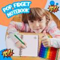 Fancy Notebook A5 Silicon Cover Pop It Dairy Finger Bubble Notebook Fidget Toys for Kids Gifts 70Pages. 