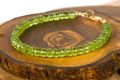 Peridot Bracelet, Green Gemstone Delicate Bracelet, Genuine Peridot Handmade Jewelry. 