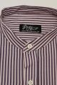Mens Formal Stripe Shirt Band Collar. 