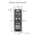 ESP32-C6-Pico-M Development Board WiFi 6 Microcontroller ESP32-C6-MINI-1 Module Supports for ESP-IDF. 