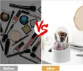 Transparent Acrylic Makeup Organizer Stand and Brush Holder Lipstick Organizer Tray Cosmetic Box Makeup Holder Organizer Stand Box With mirror, Cosmetic Storage Box Drawer. 