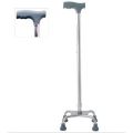 Imported Durable Four Leg Walking Stick Cane Quadripod Height Adjustable  for Patients & Old Elderly People. 