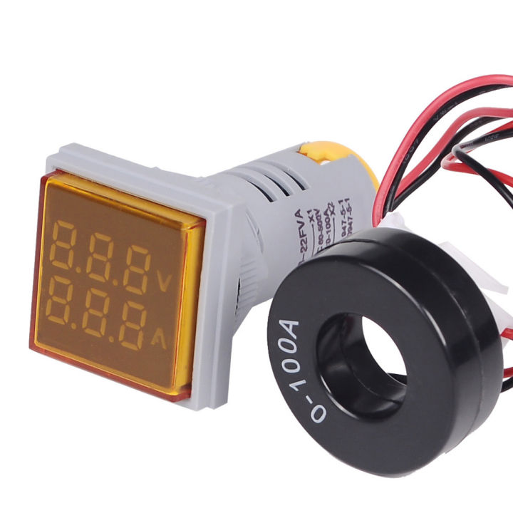 Digital%20Panel%20Light%20Ampere%20amp%20Volt%20Meter%200-100%20Amp%202in1%20light%20meter%2022mm%20meter%20front%20square%20back%20round%20meter%20-%20Image%203