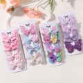2/4/5Pcs Girls Cute Sequins Double Butterfly Clip Hairpins DIY Headwear Bow Decor Hairgrip Children Hair Accessories. 