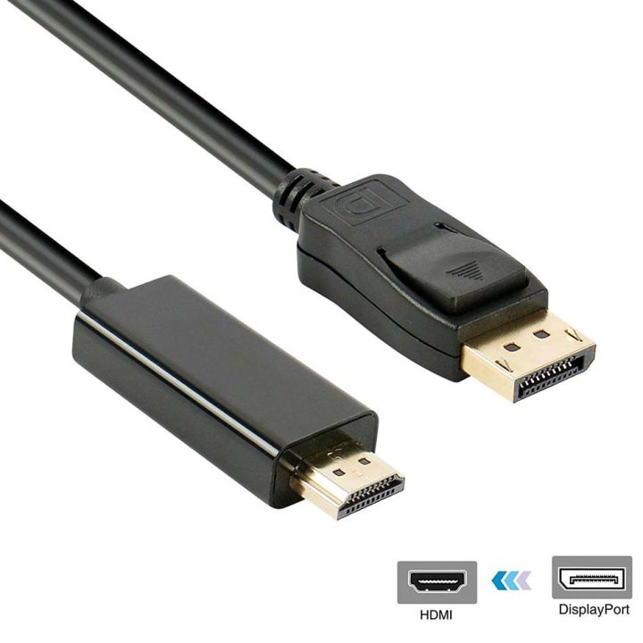 Display Port to HDMi cable , DP to HDMi 1.8 meter cable , 4k supported One way only DP to HDmi.
