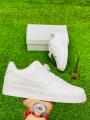 Air Force 1 Pure White Sneakers For Men and Women Stylish Design Full White Party and Casual Shoes For Girls and Boys. 