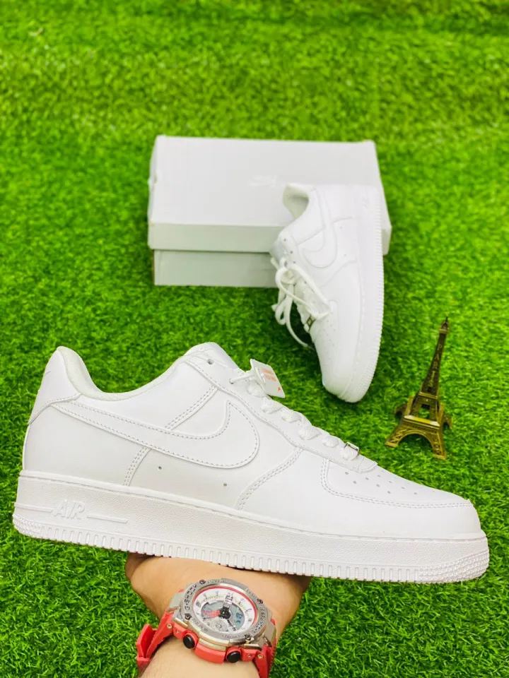 Air Force 1 Pure White Sneakers For Men and Women Stylish Design Full White Party and Casual Shoes For Girls and Boys Daraz.pk