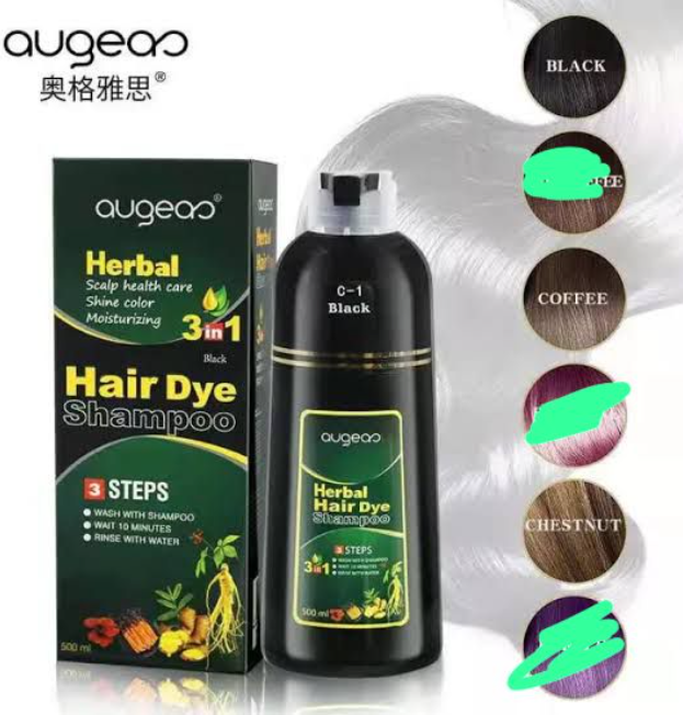 Augeas Herbal Hair Dye Shampoo 500ml