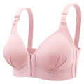 New Large Size Gathered Front Buckle Style Back Without Steel Ring Bra Soft and Traceless Thin Size Underwear For Womencosplay. 
